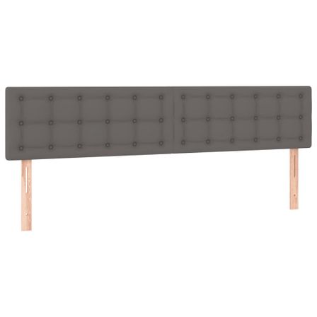 Tête de lit à LED Gris 200x5x78/88 cm Similicuir