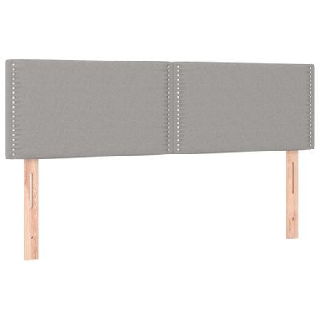 Tête de lit à LED Gris clair 144x5x78/88 cm Tissu