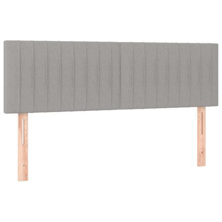 Tête de lit à LED Gris clair 144x5x78/88 cm Tissu