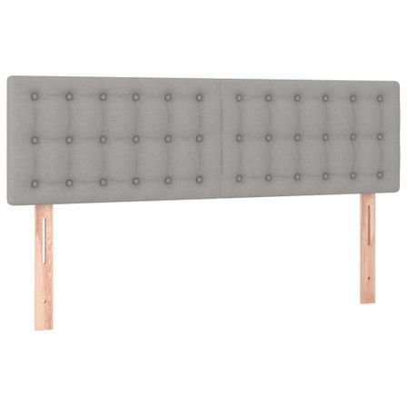 Tête de lit à LED Gris clair 144x5x78/88 cm Tissu