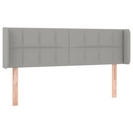 Tête de lit à LED Gris clair 147x16x78/88 cm Tissu