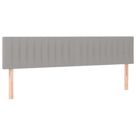 Tête de lit à LED Gris clair 160x5x78/88 cm Tissu