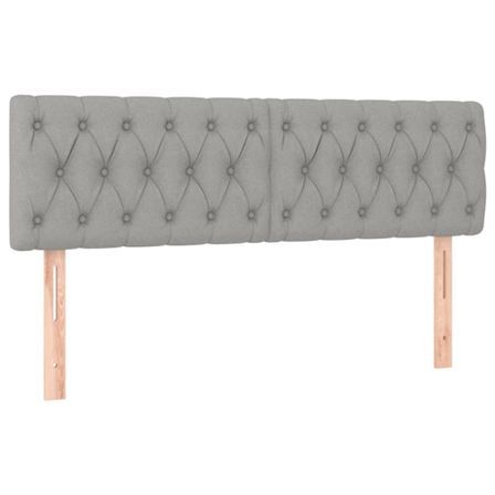 Tête de lit à LED Gris clair 160x7x78/88 cm Tissu