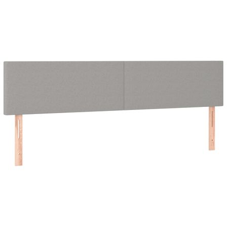 Tête de lit à LED Gris clair 180x5x78/88 cm Tissu