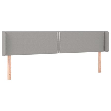 Tête de lit à LED Gris clair 183x16x78/88 cm Tissu