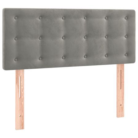 Tête de lit à LED Gris clair 90x5x78/88 cm Velours