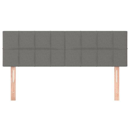 Tête de lit à LED Gris foncé 144x5x78/88 cm Tissu