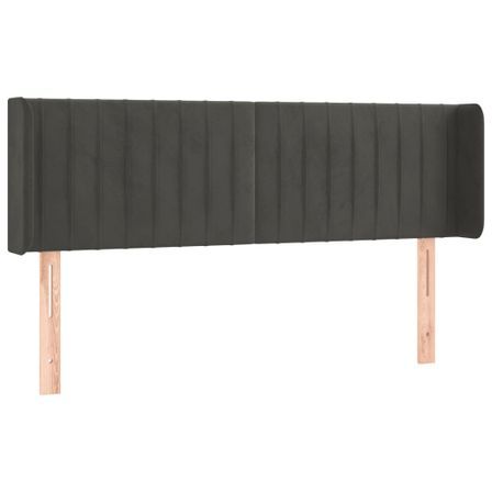 Tête de lit à LED Gris foncé 147x16x78/88 cm Velours