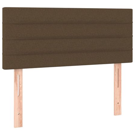 Tête de lit à LED Marron Foncé 100x5x78/88 cm Tissu