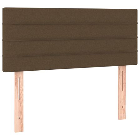 Tête de lit à LED Marron Foncé 80x5x78/88 cm Tissu