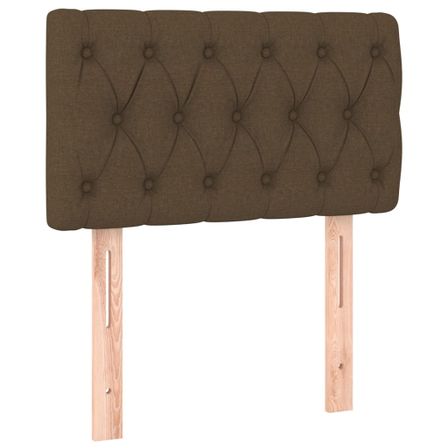 Tête de lit à LED Marron foncé 80x7x78/88 cm Tissu