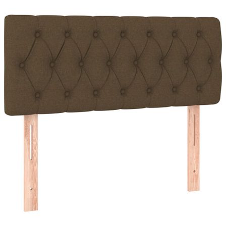 Tête de lit à LED Marron foncé 90x7x78/88 cm Tissu