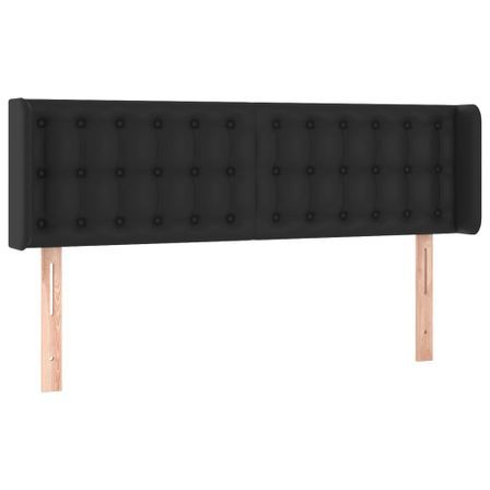 Tête de lit à LED Noir 147x16x78/88 cm Similicuir