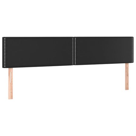 Tête de lit à LED Noir 180x5x78/88 cm Similicuir