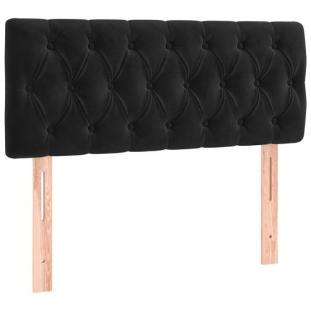 Tête de lit à LED Noir 90x7x78/88 cm Velours