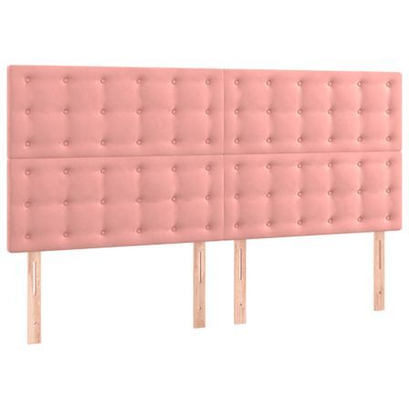 Tête de lit à LED Rose 180x5x118/128 cm Velours