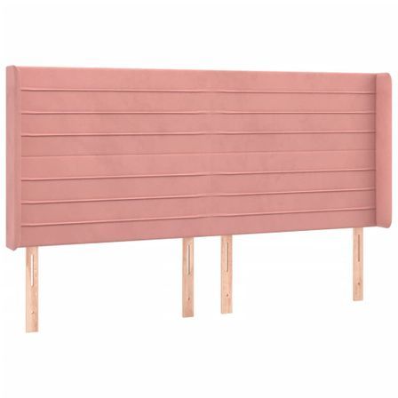 Tête de lit à LED Rose 183x16x118/128 cm Velours