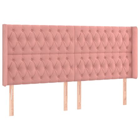 Tête de lit à LED Rose 203x16x118/128 cm Velours