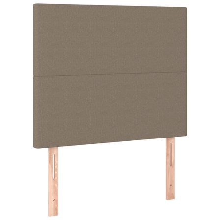 Tête de lit à LED Taupe 100x5x118/128 cm Tissu