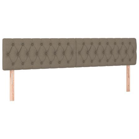 Tête de lit à LED Taupe 180x7x78/88 cm Tissu