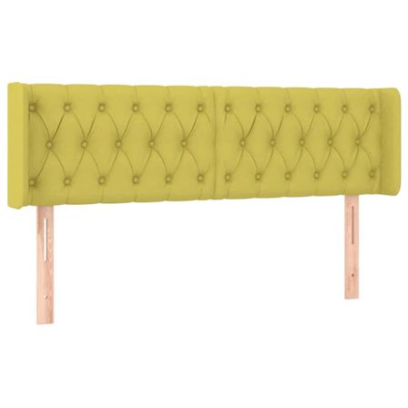 Tête de lit à LED Vert 147x16x78/88 cm Tissu