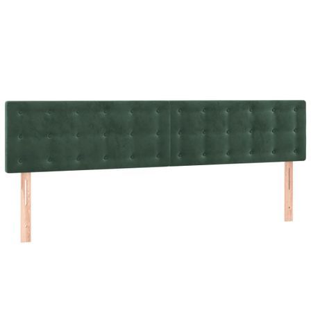 Tête de lit à LED Vert foncé 200x5x78/88 cm Velours