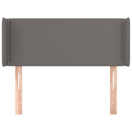 Tête de lit avec oreilles Gris 83x16x78/88 cm Similicuir 2