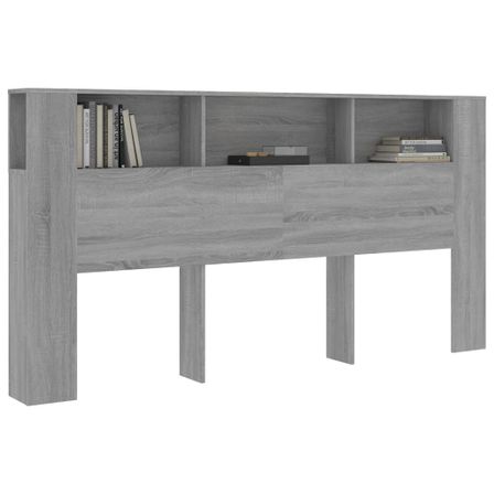 Tête de lit avec rangement Sonoma gris 200x18,5x104,5 cm