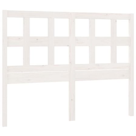 Tête de lit Blanc 125,5x4x100 cm Bois massif de pin 2