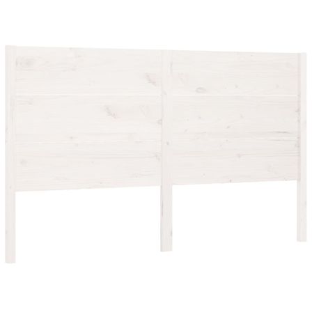 Tête de lit Blanc 146x4x100 cm Bois massif de pin Nuliza