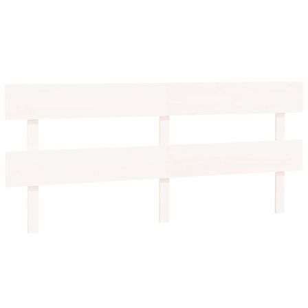 Tête de lit Blanc 204x3x81 cm Bois massif de pin