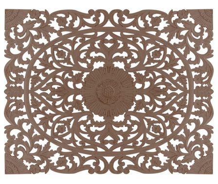 Tête de lit bois sculpté marron Florine 180 cm