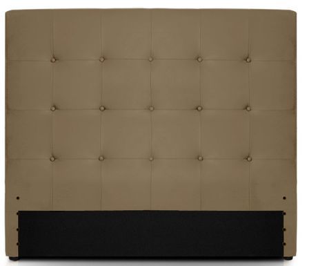 Tête de lit capitonnée Simili cuir Taupe Luxa 140