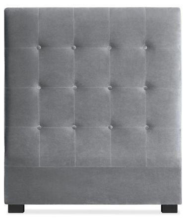 Tête de lit capitonnée Velours Gris 90 Luxa