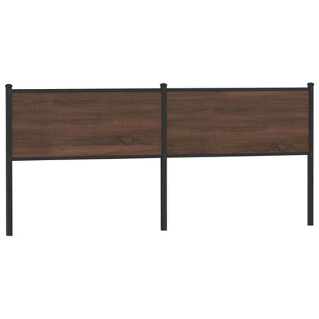 Tête de lit chêne marron 200 cm bois d'ingénierie et acier