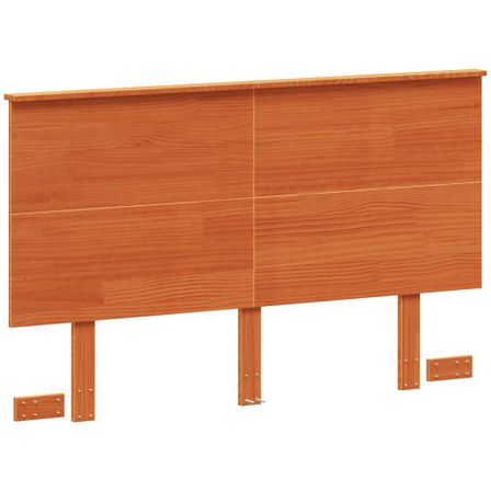 Tête de lit marron 120 cm bois massif de pin