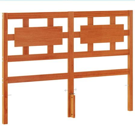 Tête de lit marron 135 cm bois massif de pin