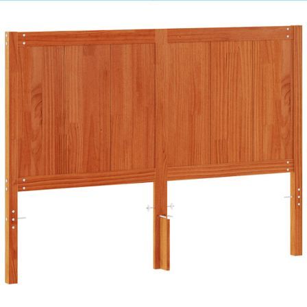 Tête de lit marron 150 cm bois massif de pin