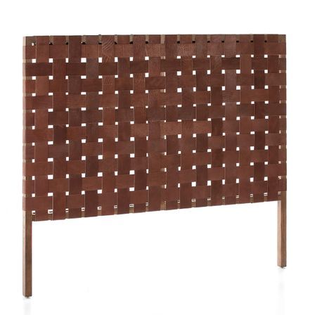 Tête de lit cuir marron Steve 160