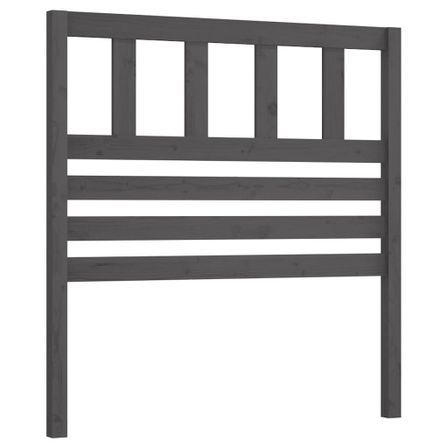 Tête de lit Gris 81x4x100 cm Bois massif de pin Kalio