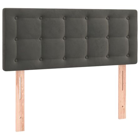 Tête de lit Gris foncé 100x5x78/88 cm Velours