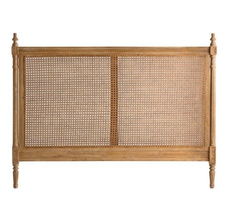 Tête de lit manguier massif et cannage clair 160 Narda