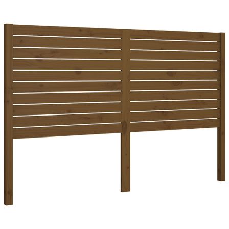 Tête de lit Marron miel 156x4x100 cm Bois massif de pin 3