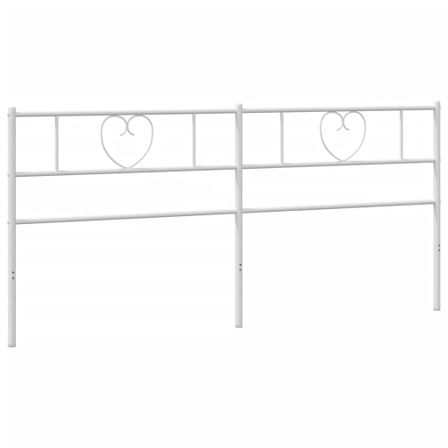 Tête de lit métal blanc 200 cm