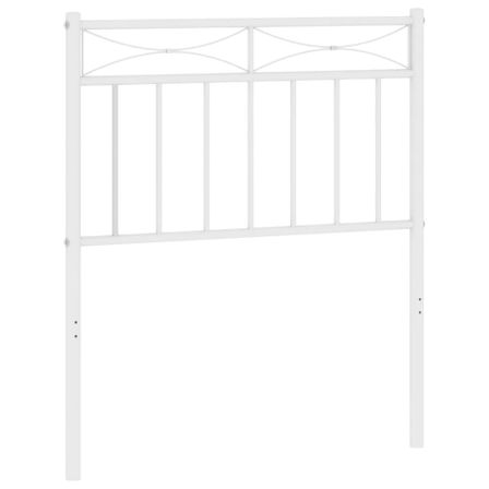Tête de lit métal blanc 75 cm