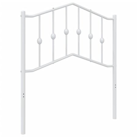 Tête de lit métal blanc 80 cm