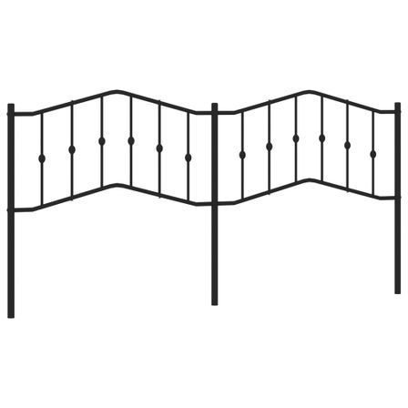 Tête de lit métal noir 193 cm