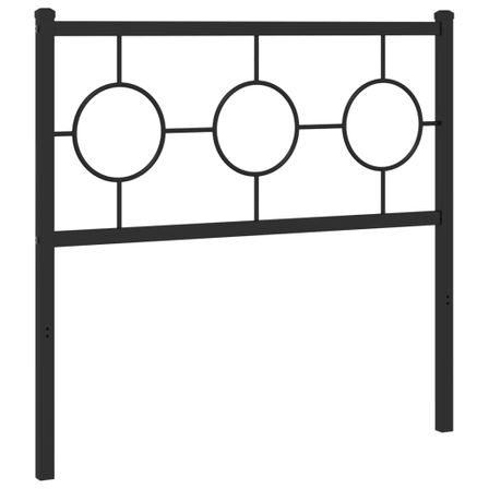 Tête de lit métal noir 90 cm