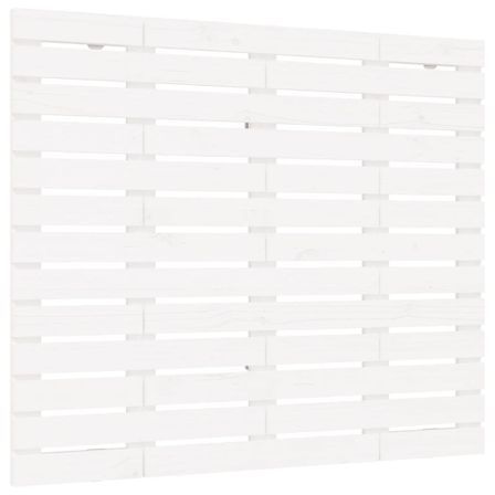 Tête de lit murale Blanc 106x3x91,5 cm Bois massif de pin