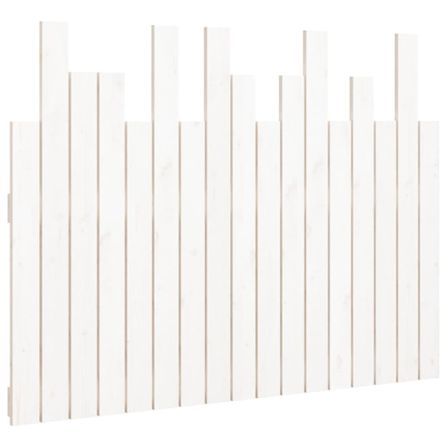 Tête de lit murale Blanc 108x3x80 cm Bois massif de pin